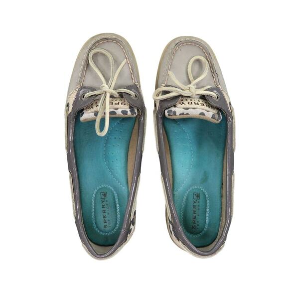 Sperry Shoes Womens 6.5 Moc Loafer Slip On Boat Top Sider Leather Leopard Casual - Picture 5 of 13